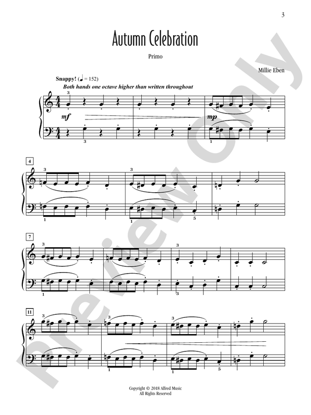 Autumn Celebration - Piano (Digital Download)