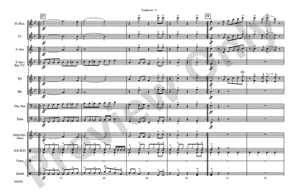 Domino – Marching Band Conductor Score & Parts (Digital Download)