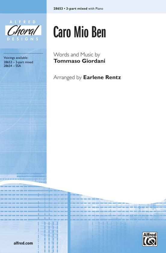 Caro Mio Ben – 3-Part Mixed Choral Octavo (Digital Download)