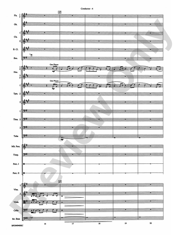Prairiesong – Full Orchestra Conductor Score & Parts (Digital Download)