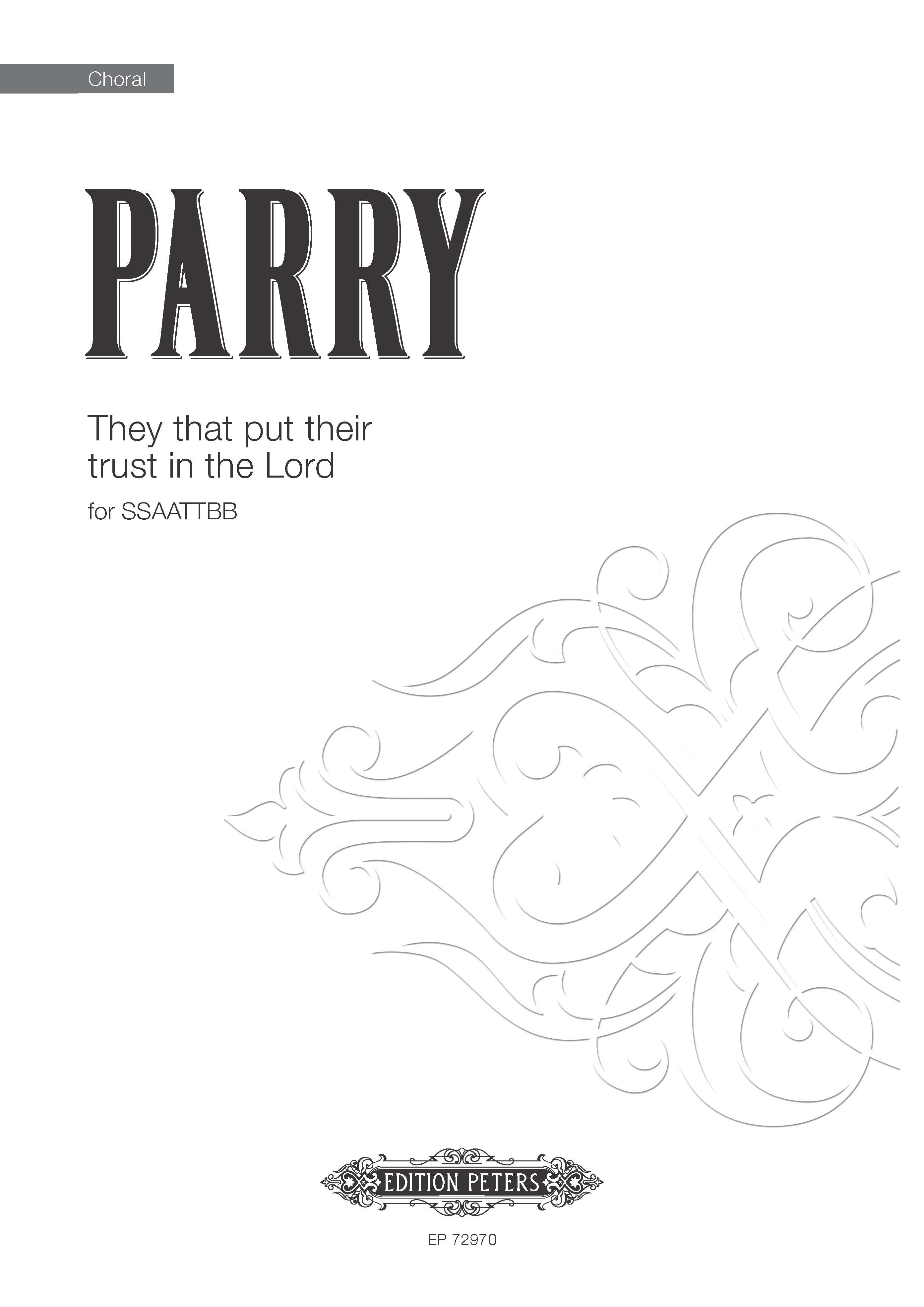 They That Put Their Trust In The Lord - SATB Choral Octavo (Digital Download)