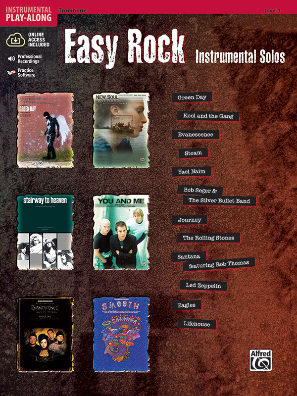 Easy Rock Inst Solos Trombone Bk/CD