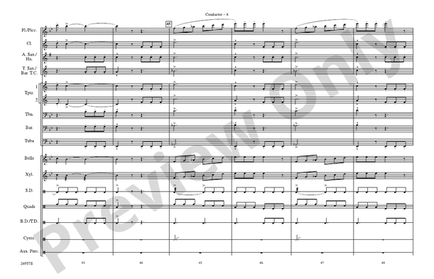 Superman Opener – Marching Band Conductor Score & Parts (Digital Download)