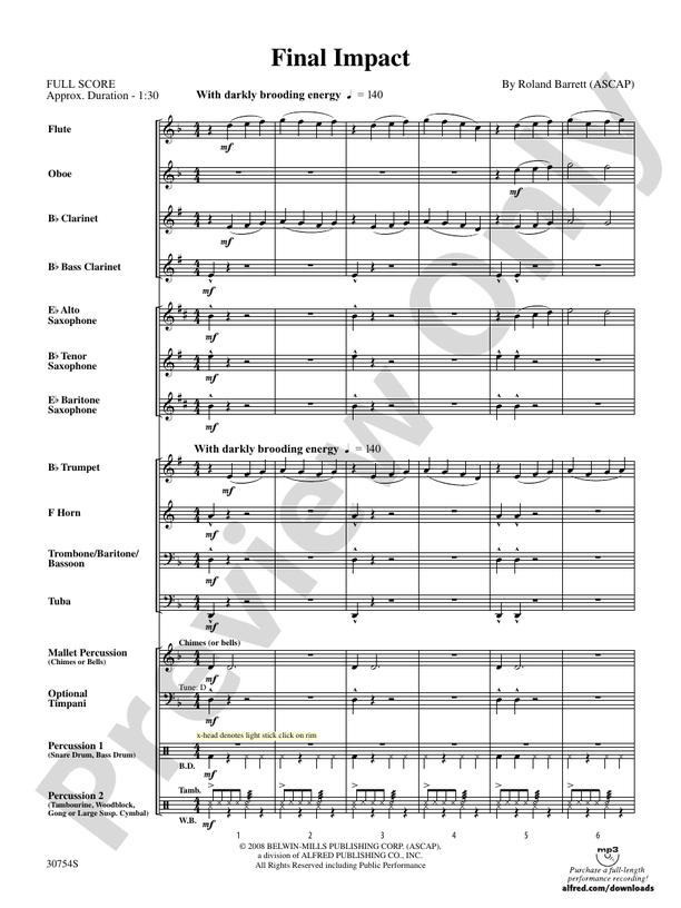 Final Impact - Concert Band Conductor Score & Parts (Digital Download)