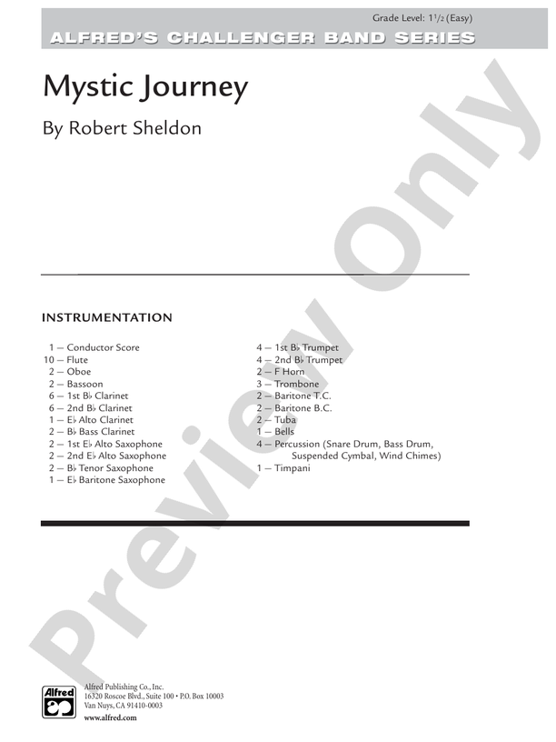 Mystic Journey - Concert Band Conductor Score & Parts (Digital Download)