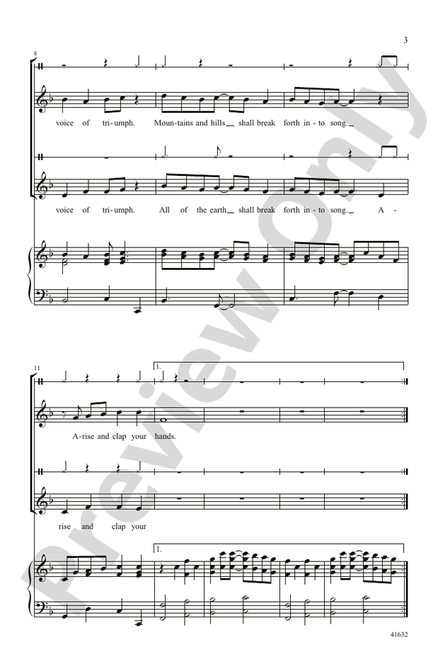 Arise and Clap Your Hands – 2-Part / SSA Choral Octavo (Digital Download)