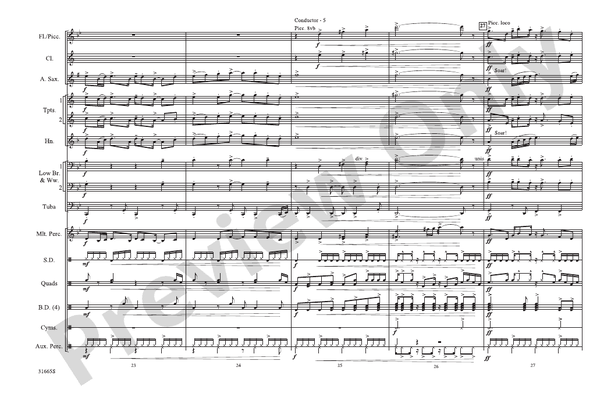 Friday Night Express – Marching Band Conductor Score & Parts (Digital Download)