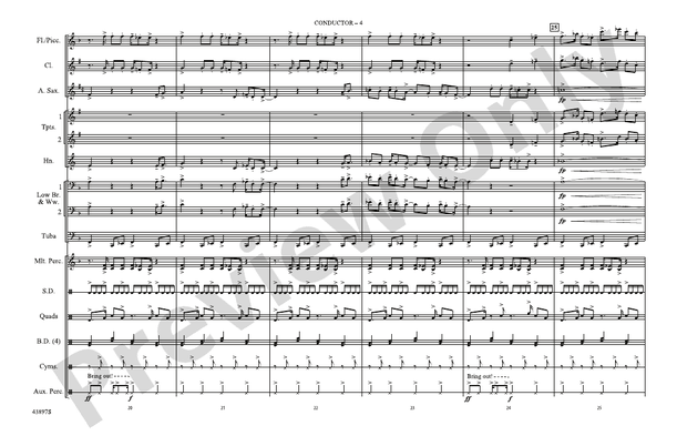 Fireball – Marching Band Conductor Score & Parts (Digital Download)