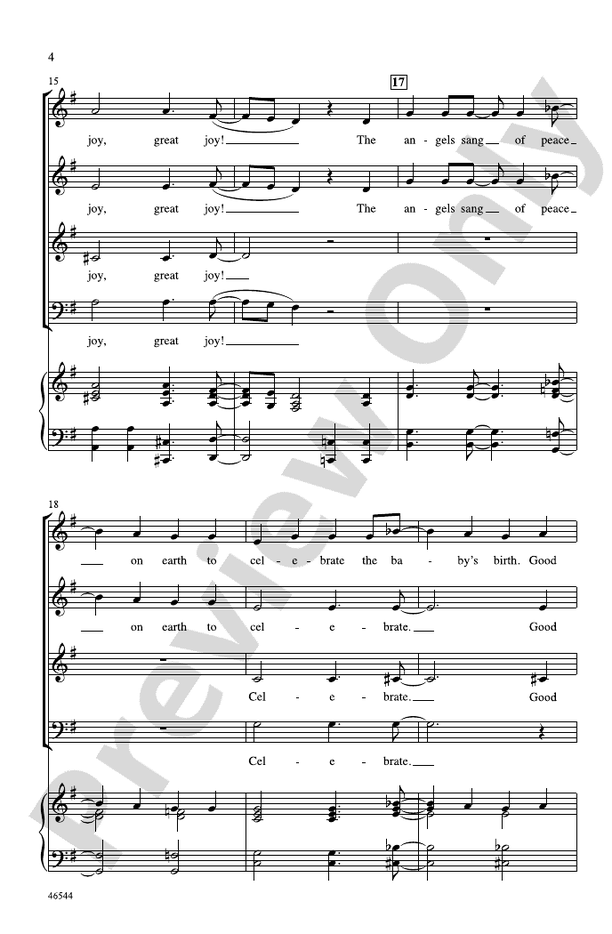 Good News, Great Joy! – SSAB Choral Octavo (Digital Download)