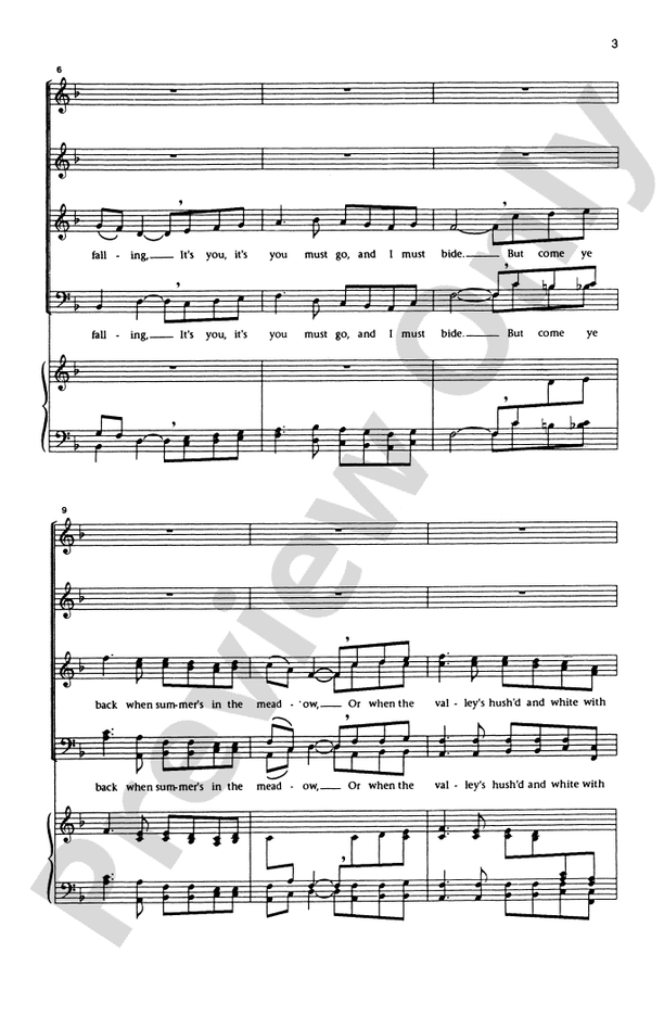 Danny Boy - Arr. Roger Wagner – SATB Choral Octavo (Digital Download)