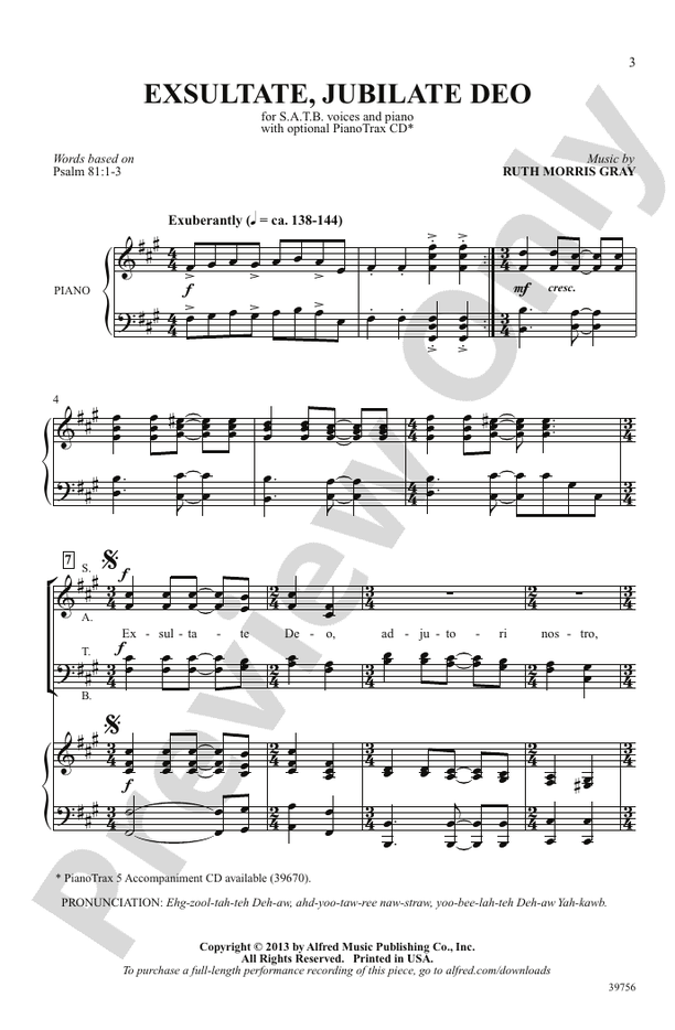 Exsultate, Jubilate Deo – SATB Choral Octavo (Digital Download)