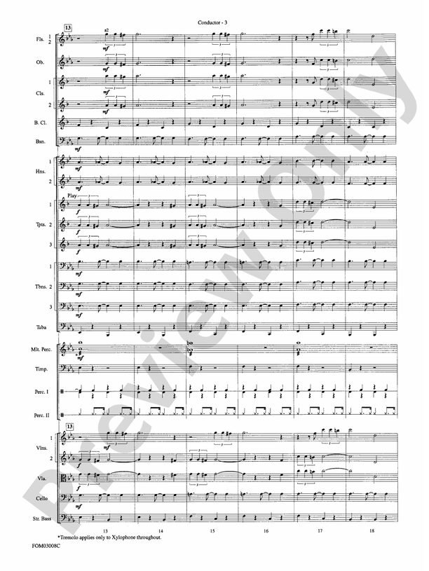 Chicago (from the musical Chicago) – Full Orchestra Conductor Score & Parts (Digital Download)