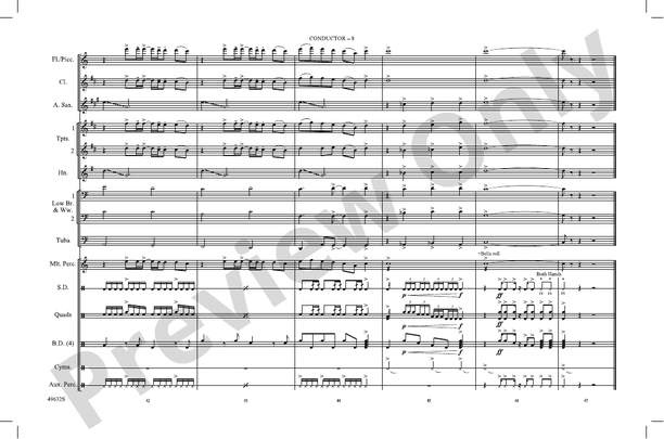 Permission to Dance – Marching Band Conductor Score & Parts (Digital Download)