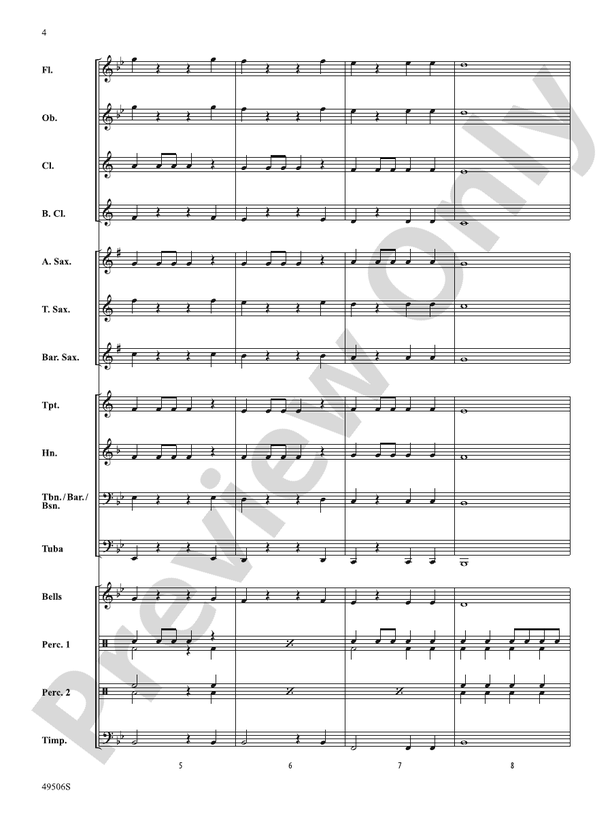 Trombones in Paradise - Concert Band Conductor Score & Parts (Digital Download)