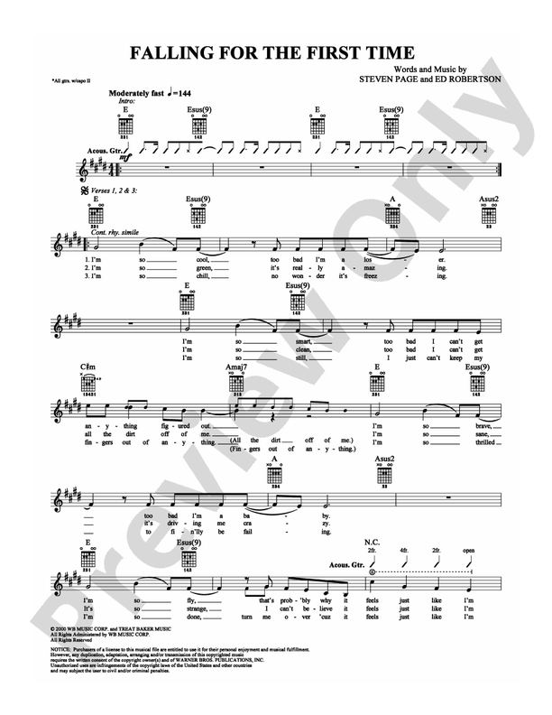 Falling for the First Time - Guitar TAB (Digital Download)