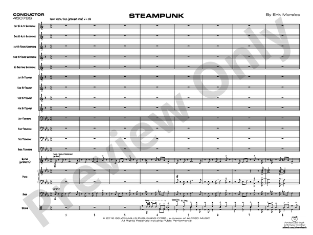 Steampunk – Jazz Ensemble Conductor Score & Parts (Digital Download)
