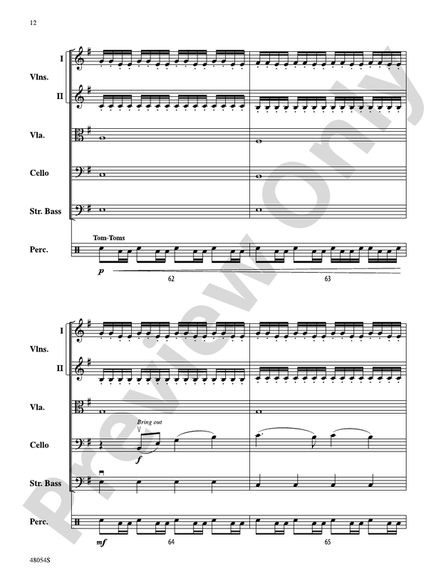 V - String Orchestra Conductor Score & Parts (Digital Download)