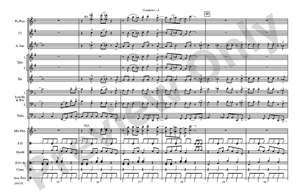 Brown Sugar – Marching Band Conductor Score & Parts (Digital Download)