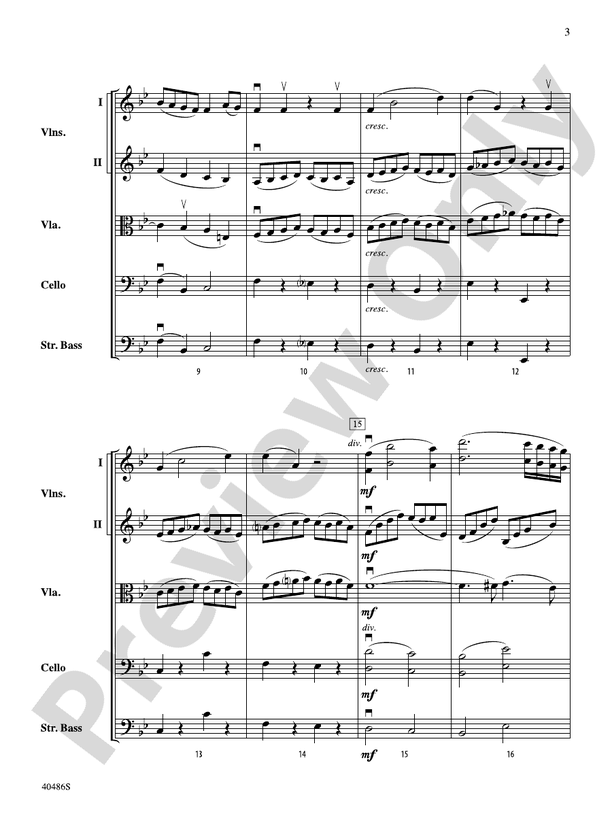 Andantino – String Orchestra Conductor Score & Parts (Digital Download)
