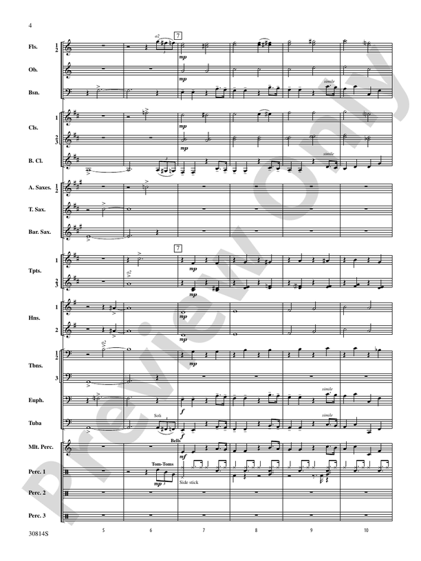 Tiptoe Through the Tubas - Concert Band Conductor Score & Parts (Digital Download)
