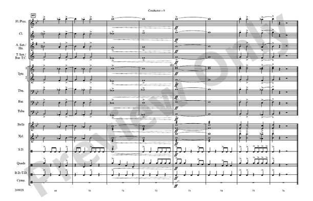Thunder Canyon – Marching Band Conductor Score & Parts (Digital Download)