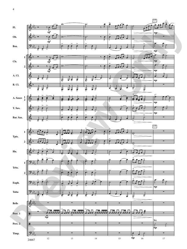 Bellefonte Overture - Concert Band Conductor Score & Parts (Digital Download)