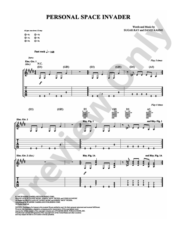 Personal Space Invader - Guitar TAB (Digital Download)