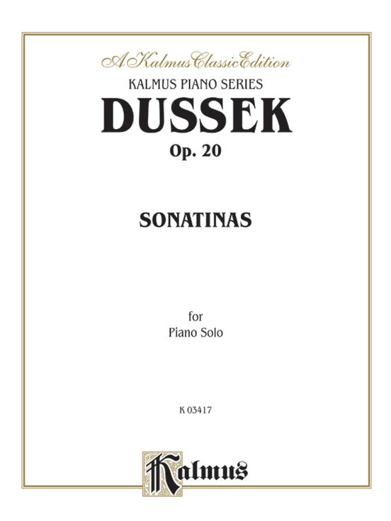 Dussek - Sonatinas, Op. 20 - Piano Solo (Digital Download)