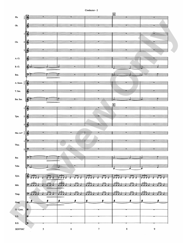 Mars ("The Bringer of War," from The Planets) - Concert Band Conductor Score & Parts (Digital Download)