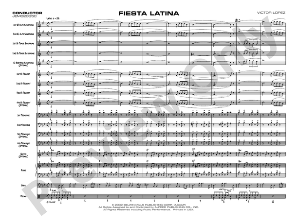Fiesta Latina - Jazz Ensemble Conductor Score & Parts (Digital Download)
