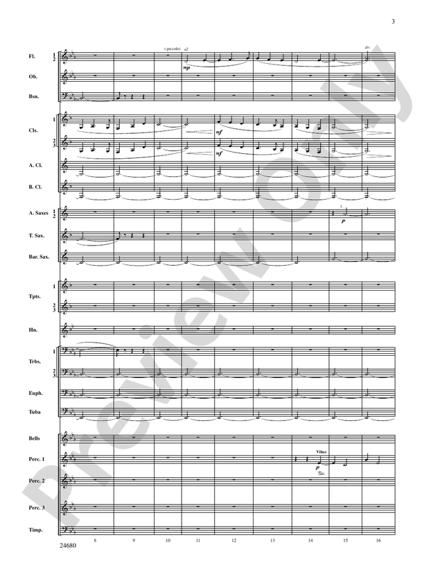 Slumber, My Darling - Concert Band Conductor Score & Parts (Digital Download)