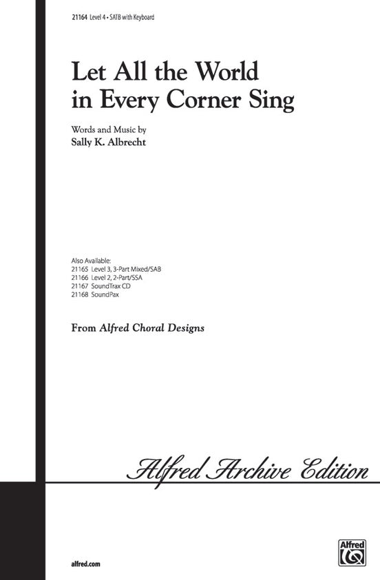 Let All the World in Every Corner Sing – SATB Choral Octavo (Digital Download)