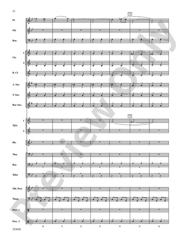 Ritual Fire Dance (From El Amor Brujo) - Concert Band Conductor Score & Parts (Digital Download)