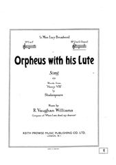Orpheus With His Lute - G Major Vocal/Piano (Digital Download)