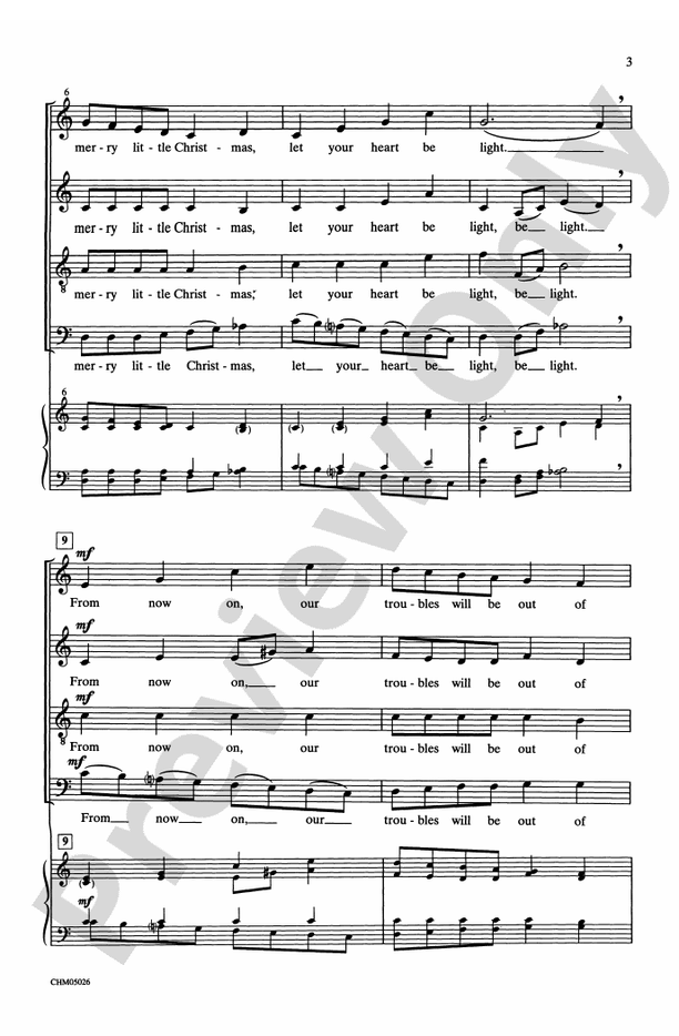 Have Yourself a Merry Little Christmas - SATB, a cappella Choral Octavo (Digital Download)