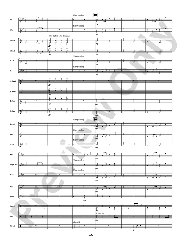 Middle Schooled - A Day in the Life of a Middle School Student - Concert Band Conductor Score & Parts(Digital Download)