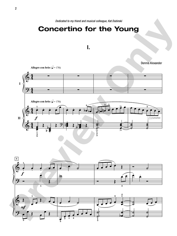 Concertino for the Young - 2 Pianos, 4 Hands (Digital Download)