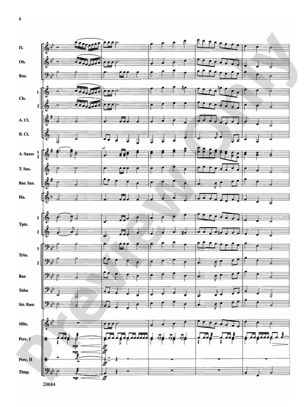 Flourish & Festivity - Concert Band Conductor Score & Parts (Digital Download)