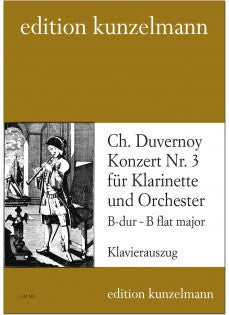 CONCERTO NO 3 B FLAT MAJOR REDN FOR CLAR/PNO - DUVERNOY - CLARINET - KUNZELMANN