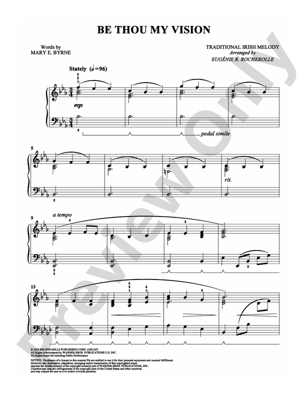 Be Thou My Vision - Arr. Eugenie R Rocherolle - Easy Piano (Digital Download)