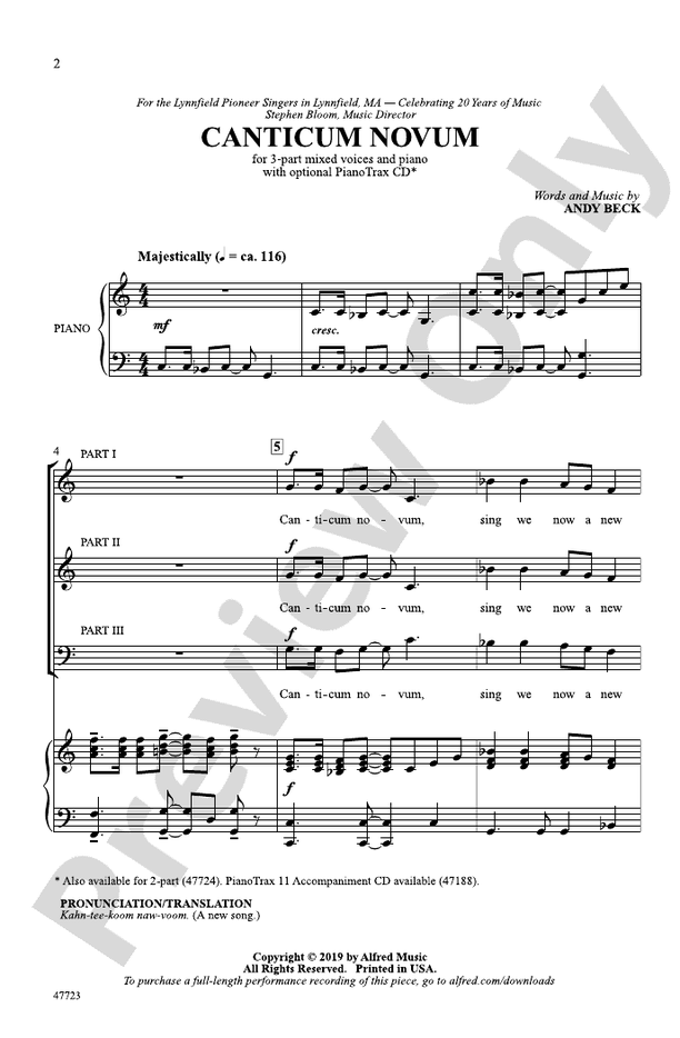 Canticum Novum – 3-Part Mixed Choral Octavo (Digital Download)