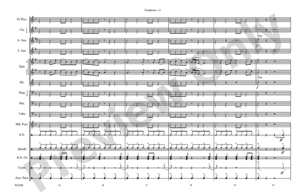 Die Young – Marching Band Conductor Score & Parts (Digital Download)