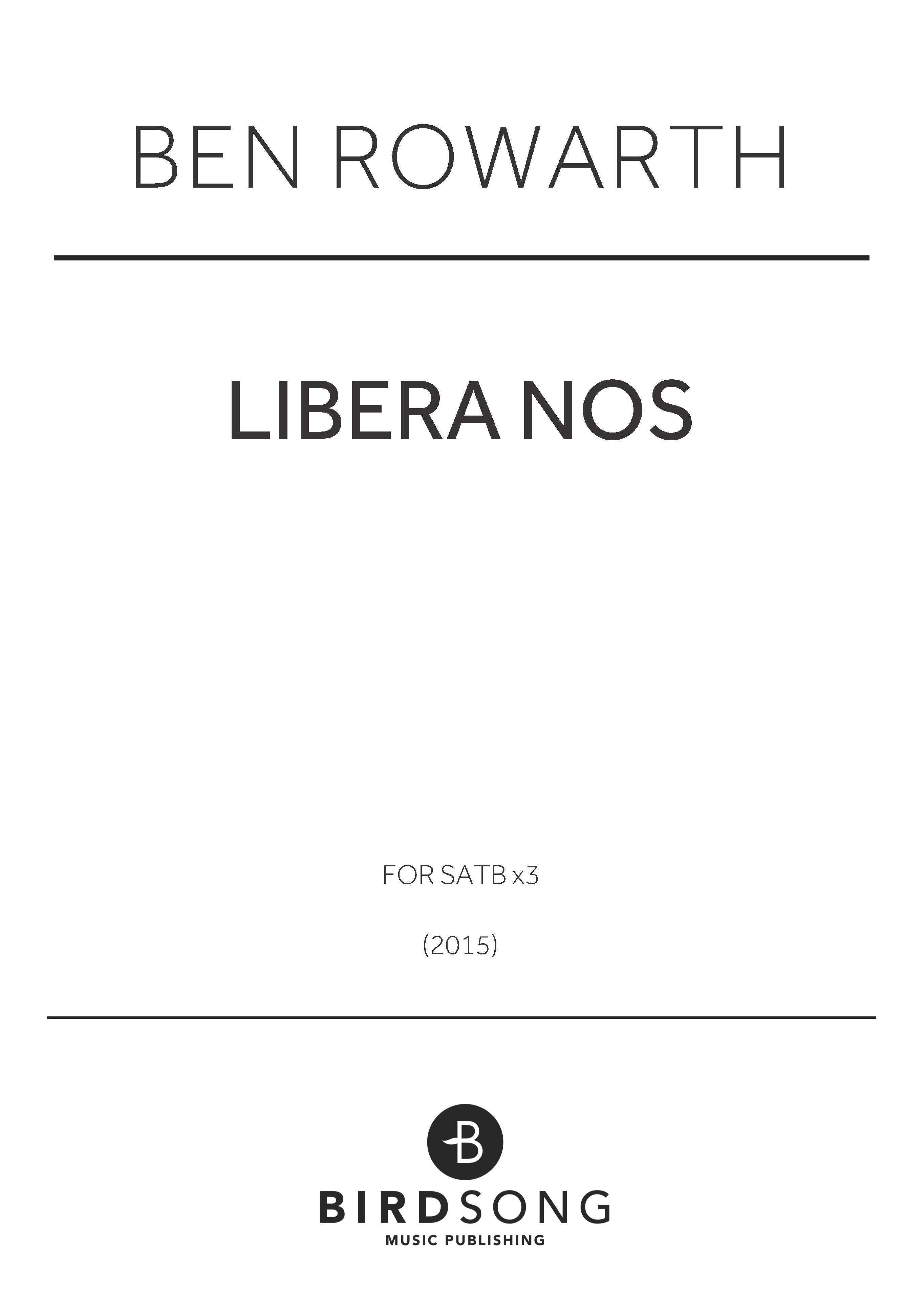 Libera Nos - SATB Choir (Digital Download)
