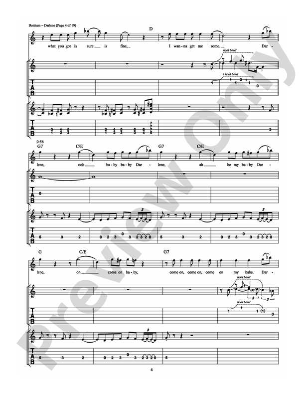 Darlene - Guitar TAB (Digital Download)