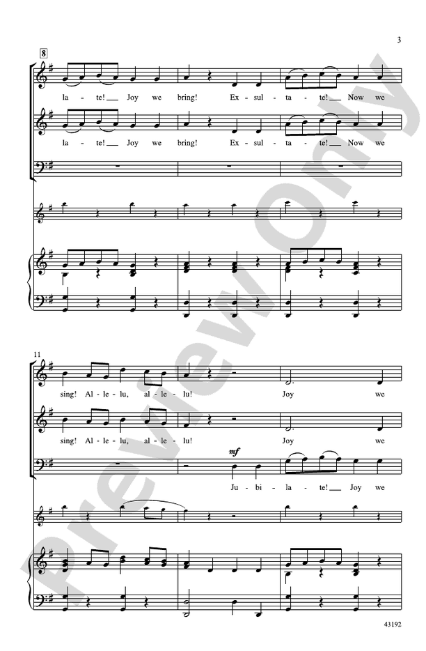 Jubilate! Joy We Bring! – Choral 3 Part Mixed/SAB Choral Octavo (Digital Download)