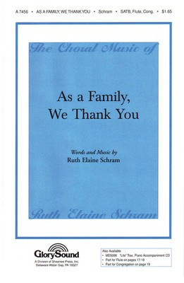 As a Family, We Thank You - Ruth Elaine Schram - SATB Shawnee Press Choral Score Octavo