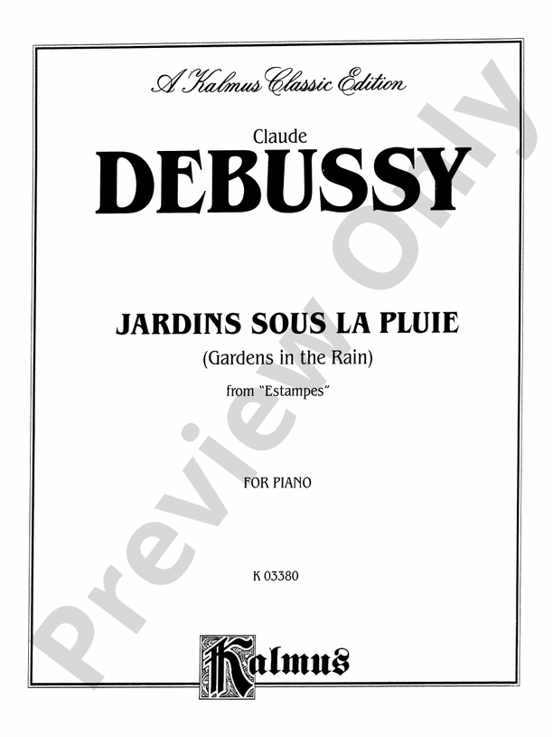 Debussy - Jardins Sous la Pluie - Piano Solo (Digital Download)