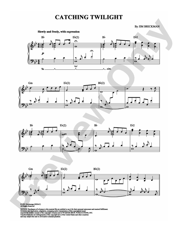 Catching Twilight - Piano (Digital Download)