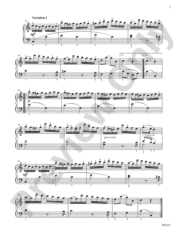 Mozart - Twelve Variations on "Ah, vous dirai-je, Maman" - Piano (Digital Download)