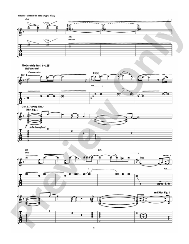 Lines in the Sand - Guitar TAB (Digital Download)